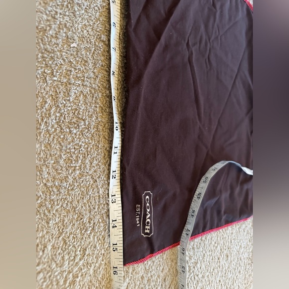 Coach brown dust bag red stitching - Picture 9 of 10